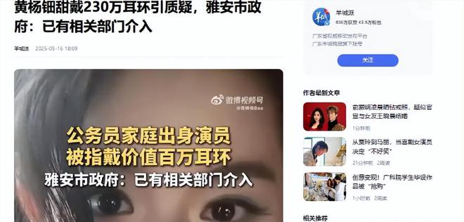 断亲自下场黄杨钿甜父亲被正式立案调查PG麻将胡了试玩平台天价耳环风波不(图2)